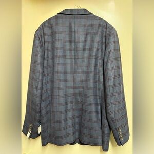 Stafford Men's Gray Plaid Jacket